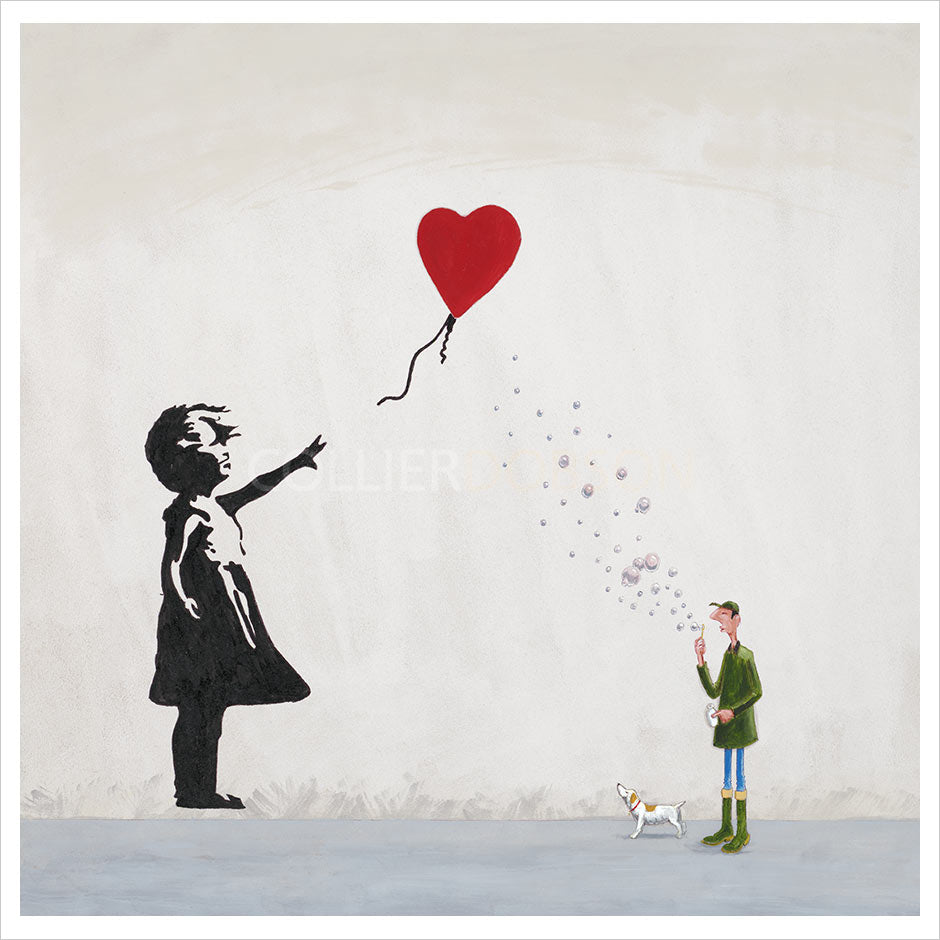 Red Balloon & Bubbles by Chris Ross Williamson