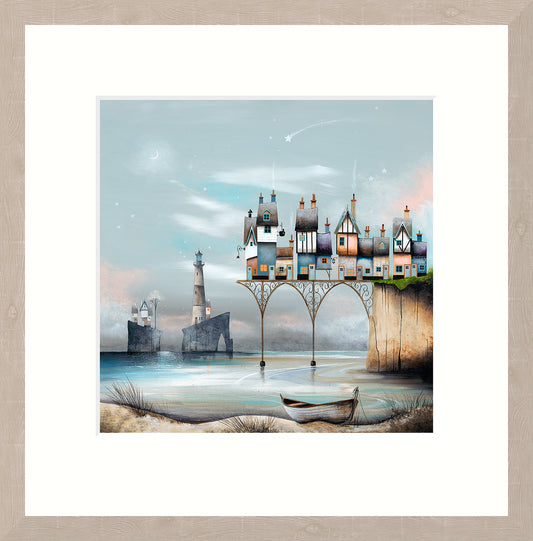 Gary Walton Shooting star pier art print framed