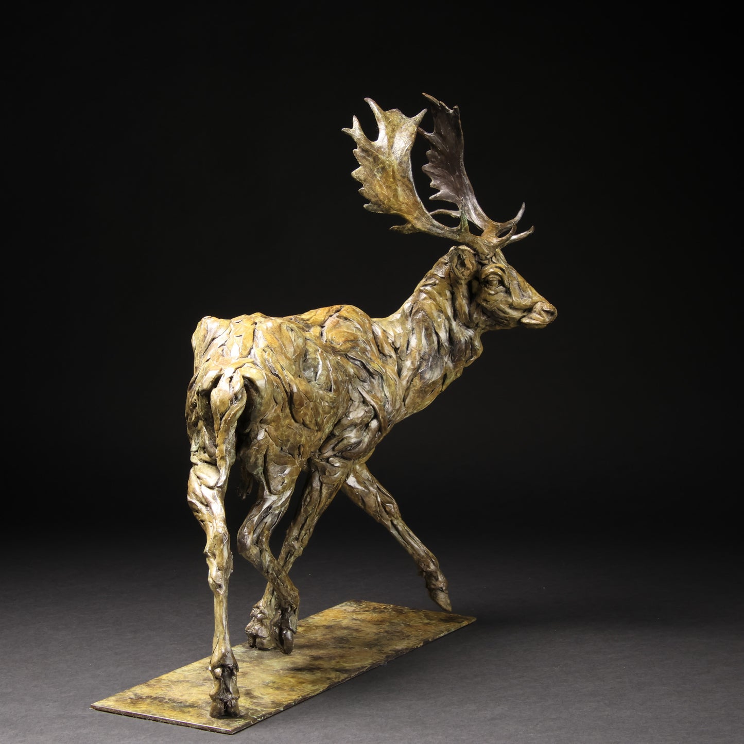 Will Montgomery Fallow deer bronze sculpture