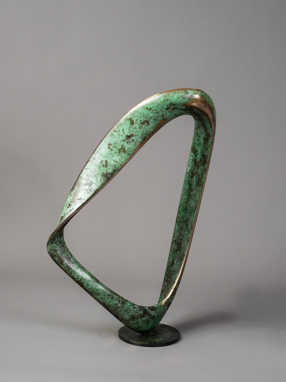 Poke I - medium abstract bronze sculpture