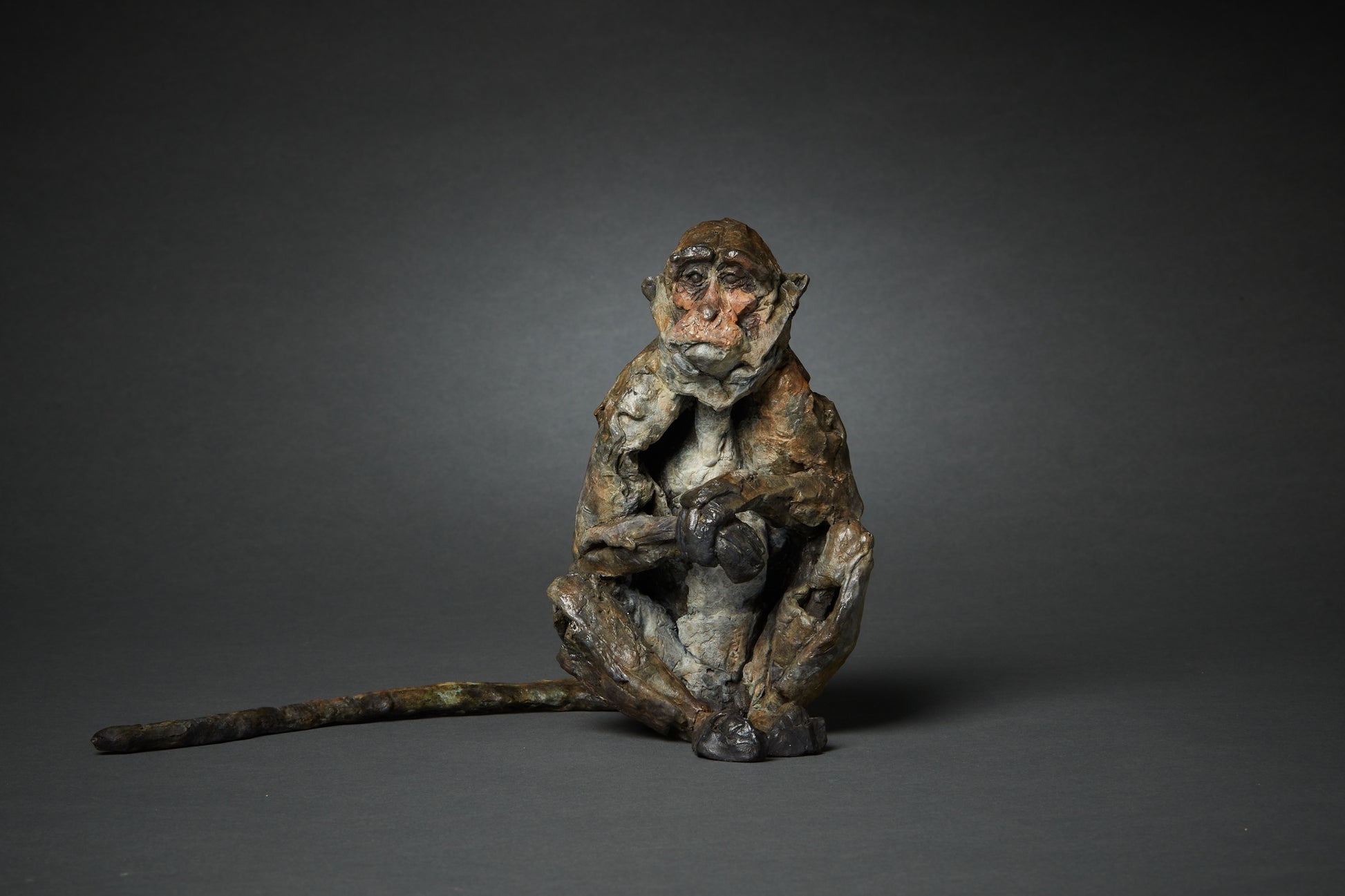 Fred Gordon Sitting Macaque Monkey sculpture 