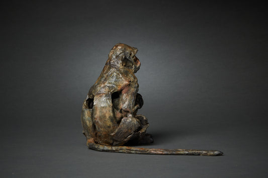 Fred Gordon Bronze sculpture Sitting Macaque 