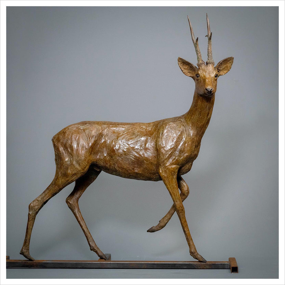 Roe Buck Standing - Life Size by Jenna Gearing